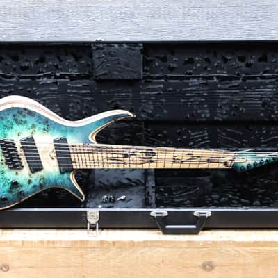 Aviator Guitars Blackbird 8 Multiscale Blue Burst Satin Electric Guitar w/Case image 9
