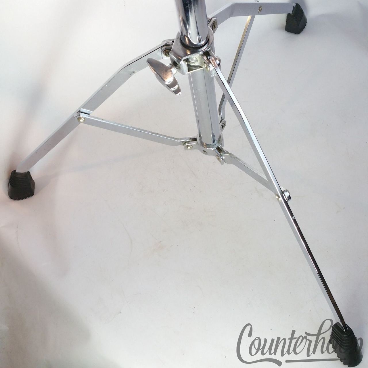 Yamaha Cymbal Stand Tripod Base+2 Tube Sections Chrome Vintage 90s Single-Braced — main photograph