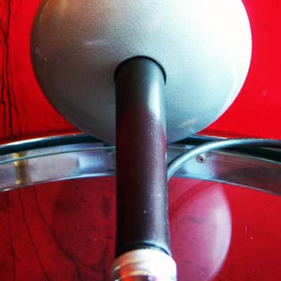 Vintage RARE 1950's Astatic D-104 crystal "Lollipop" microphone Chrome w period Astatic E6G desk stand image 11