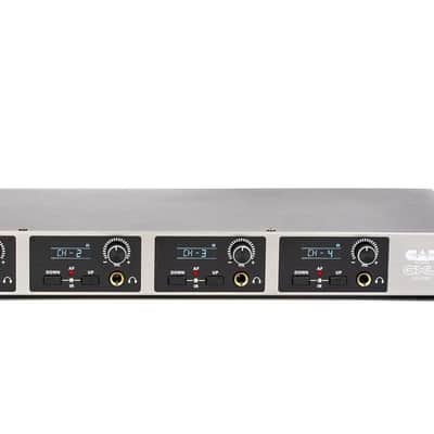 CAD Audio GXLIEM4 Frequency Agile Wireless In Ear Monitor System -Four discrete mixes - includes 4 MEB1 Earbuds, 4 Bodypack Receivers, Rack Mount Ears and Antenna Relocation Kit ,Black image 3