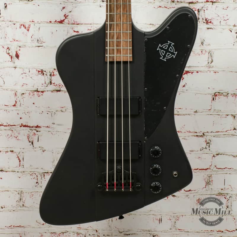 Epiphone Goth Thunderbird IV Bass Satin Black x1005 | Reverb