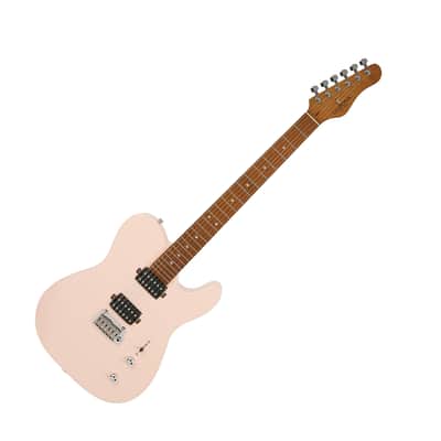 Corona Modern Plus T Shell Pink Stainless 24Fret Roasted Maple HH Telecaster image 1