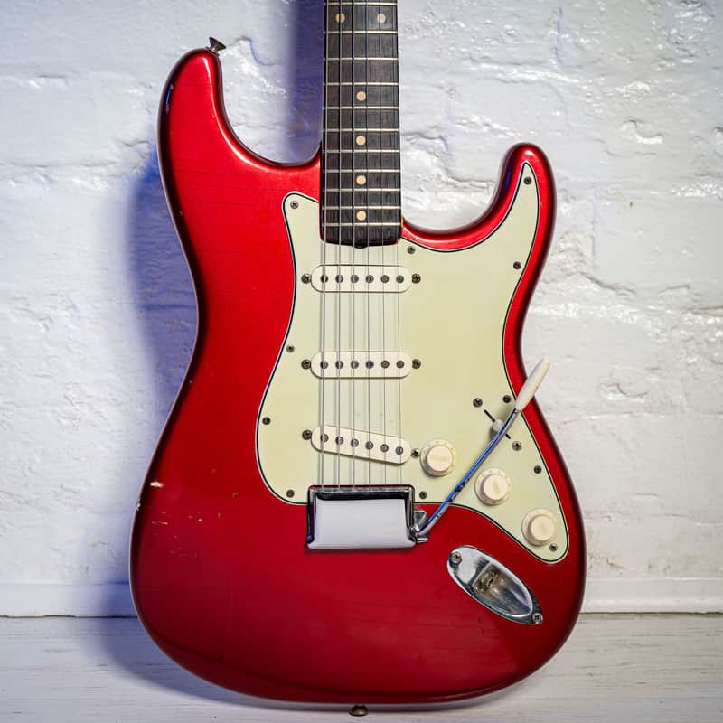 Fender Stratocaster with Birsdeye Maple Neck Candy Apple Red 1960 image 1