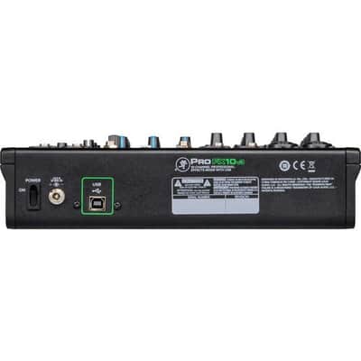 Mackie ProFX10v3 10-channel Mixer with USB and Effects with Calrad 35-542 1/4" Stereo Phone Plug to 3.5mm Mono Jack, Calrad 55-853G-6 3 Conductor 1/4" Stereo Plug to 1/4" Stereo Plug 6' Long - Gold, Cable Ties, CLR Cables, and a Streameye Cloth image 3