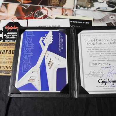 Epiphone Limited Edition Brendon Small "Snow Falcon" Flying V Snow Burst image 18