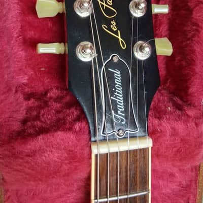 2016 Gibson Les Paul Traditional Plain Top Zebra Lemon Burst image 4