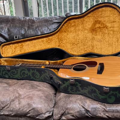 Yamaha FG-160 1974 with Vintage Folk Art Hard Shell Case image 19
