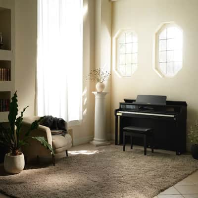 Casio AP-750BKC3 Celviano Upright 88-Key Digital Home Piano w/Bench, Black image 8