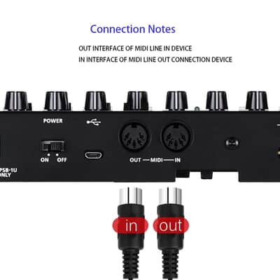 Midi to USB Cable Adapter, USB to MIDI Cable 2 in 1 Keyboard Synthesizer Drum for Editing Recording Professional MIDI Adapter Cord with Windows/Mac for Studio image 4