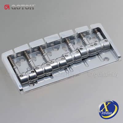 NEW Gotoh 404SJ-6 6-String Bass Bridge MULTI TONAL Steel Saddles X-FINISH CHROME image 1