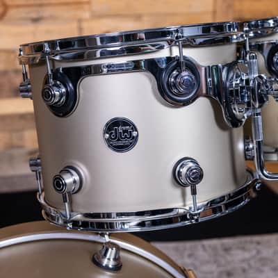 DW Performance Series 4-Piece Shell Pack - Hard Satin Lacquer - Gold Mist image 6