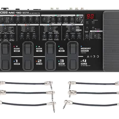 Boss ME-90 Guitar Multi-Effects Pedal + 2x Gator Patch Cable 3 Pack image 1