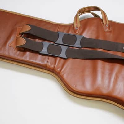 Levy's Premium Leather Bass Gigbag - Caramel Brown **Amazing Quality** image 4
