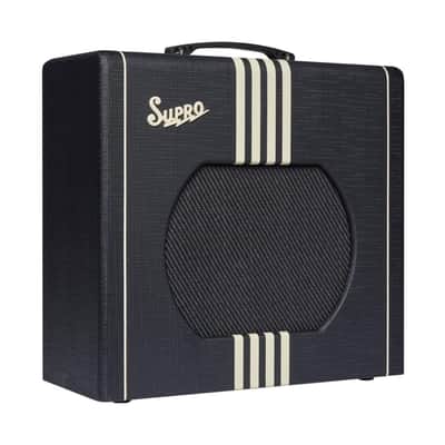 Supro Delta King 12 1x12-inch 15-watt Tube Combo Amp - Black and Cream image 3