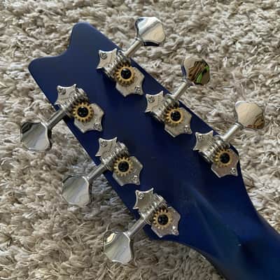 Blue Washburn Warrior 34 Inch Acoustic Guitar, Spruce Top Body, Rosewood Fretboard, Mahogany Neck image 16