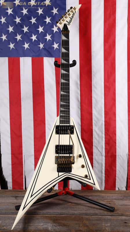 Jackson Pro Series RR3 Rhoads - Ivory with Black Pinstripes image 1