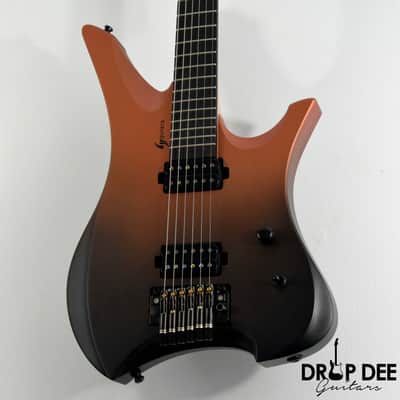 GV Guitars Syrius "Ember" Baritone Headless Electric Guitar w/ Bag - Ember image 4