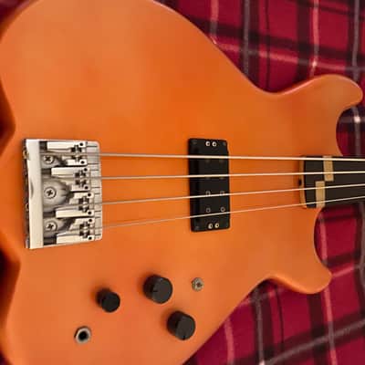 Wilkes Percussive Fretless Bass 1982 Custom 1982 Metallic Orange image 5