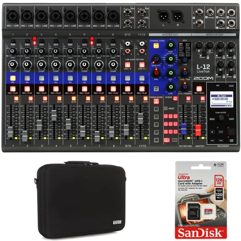 Zoom LiveTrak L-12 Digital Mixer with Case image 1