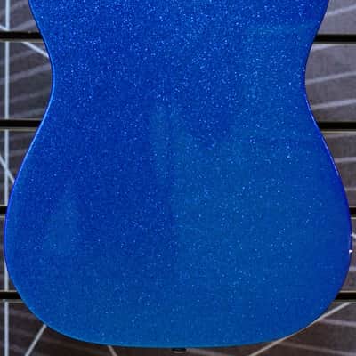 Fender Artist J Mascis Telecaster Bottle Rocket Blue Flake Electric Guitar Deluxe Gig Bag image 2