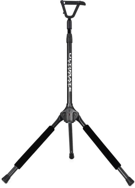 Ultimate Support GS-100+ Height Adjustable, Hanging Style Guitar Stand With Push-Button Leg Lock image 1