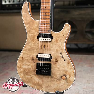 Mayones NAMM Regius 4Ever 6 – Master Grade Myrtlewood Burl with Mayones HISCOX Case image 1