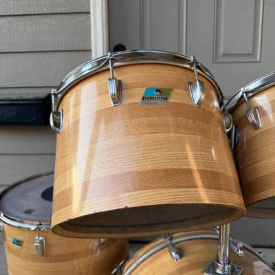1970’s Ludwig Butcher Block Concert Tom Drum Set 13/14/15/16/18/22 image 4