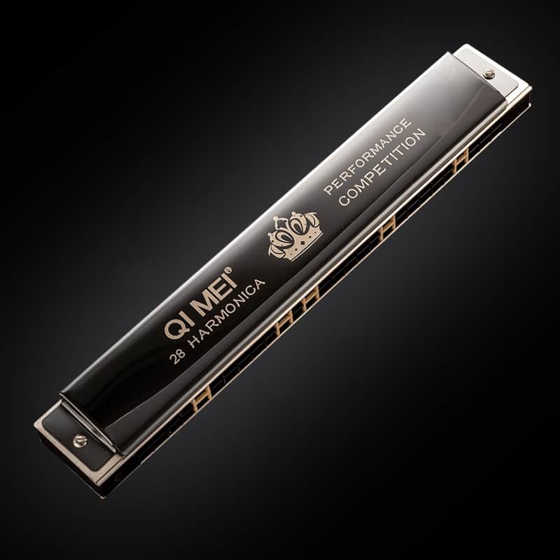 Tremolo Harmonica 28 Holes Wide Diapason Key of C  Professional  Woodwind Mouth Organ Harp image 1