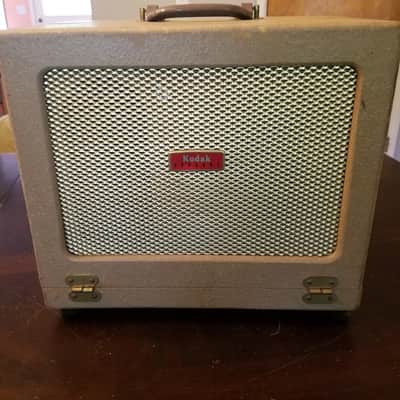 Kodak Mono 8 Watt Tube Amp Project and Cab, Speaker AlNiCo 6x9 1963 Tan image 1
