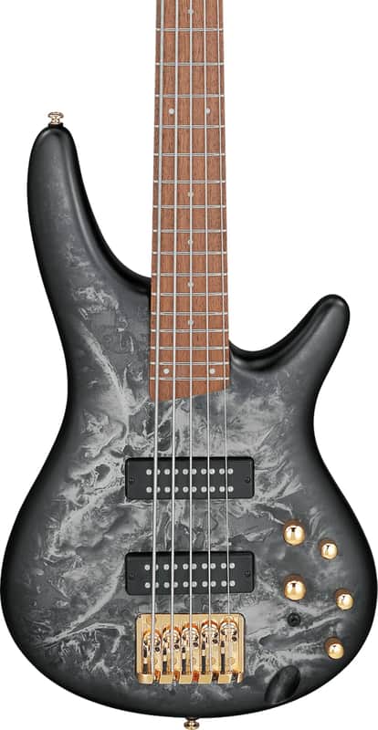Ibanez SR305EDX 5-String Bass Guitar, Jatoba Fingerboard, Black Ice Frozen Matte image 1