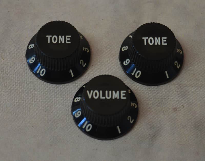 Vintage 1977 Fender Black Knobs Set image 1