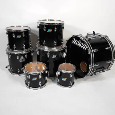 Ludwig Classic Maple 7-Piece Drum Kit in Black Cortex 22,8,10,12,13,14,16 image 8