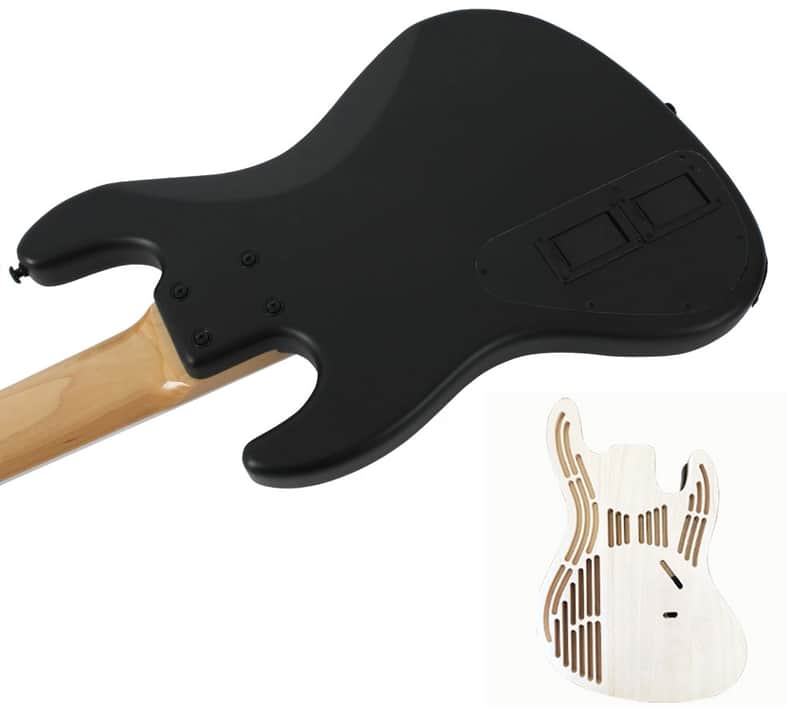 Swing G5V Matte Black Chambered Body Lightweight Active 5 String