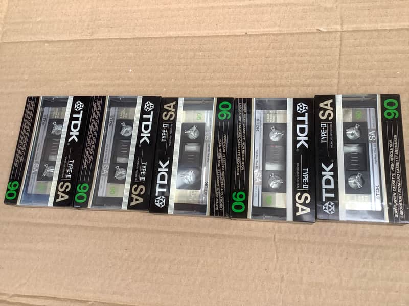 5 x TDK SA 90 Vintage Audio Cassette Blank Tape New Sealed Made in Japan Type II image 1