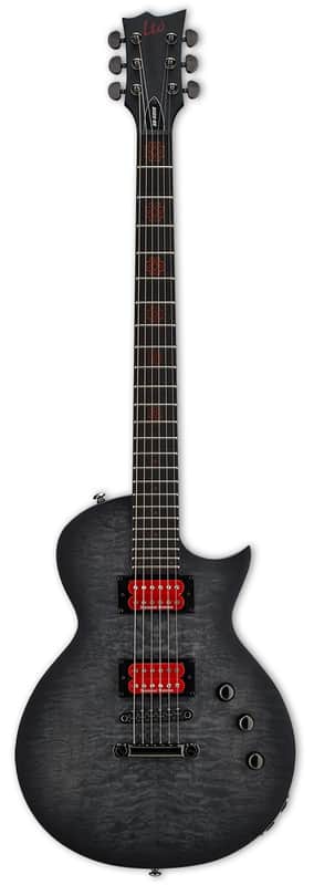 ESP LTD BB-600 BARITONE See Thru Black Sunburst Satin w/ Case image 1