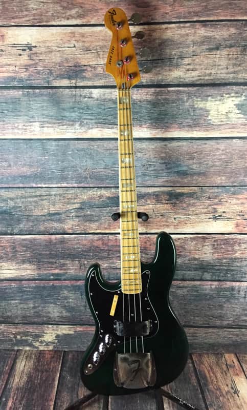 Used Fender 1976 Left Handed Jazz Bass with Hard Shell Case image 1