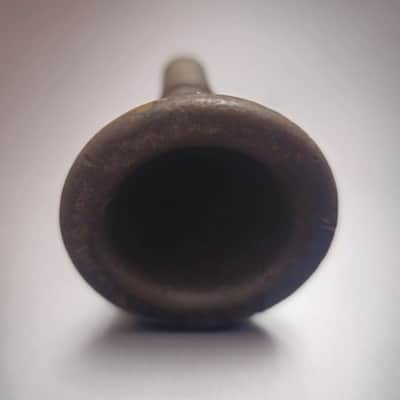 Vintage Mouthpiece Wind Trumpet Bronze 1910s Russian Empire Patina image 3