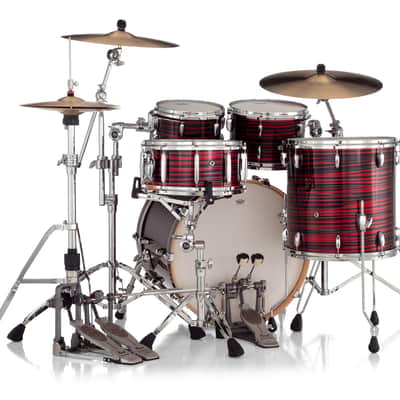 Pearl Masters Maple Red Oyster Swirl Lacquer 22x16", 10x7", 12x8", 16x16" 4pc Drums Shell Pack | Standard | MM6 | Auth Dealer image 7