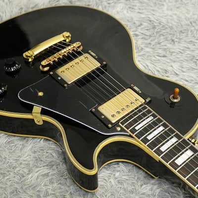 1990's Fernandes Burny RLC-70 LP Custom Black ALL Mahogany body Made in Japan image 2