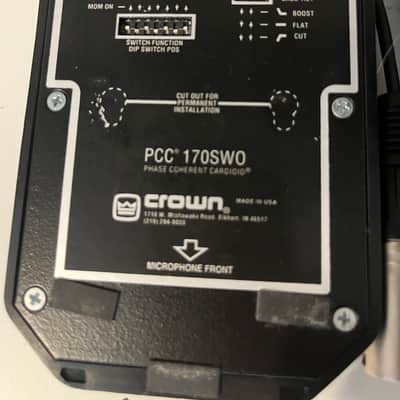 Crown PCC170-SWO Boundary Microphone - Black image 2