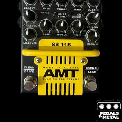 AMT Electronics SS-11B (Modern) Guitar Preamp 2010s - Black/Yellow - X18170 image 2
