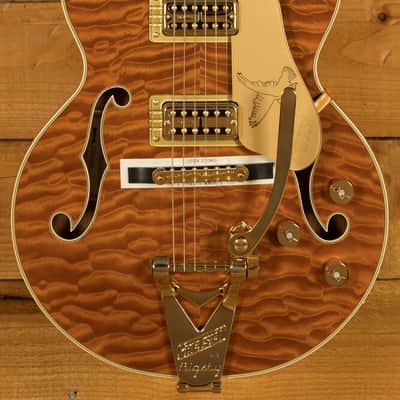 Gretsch Limited Edition Falcon Centre Block Jr. Quilted Maple Roundup Orange image 3