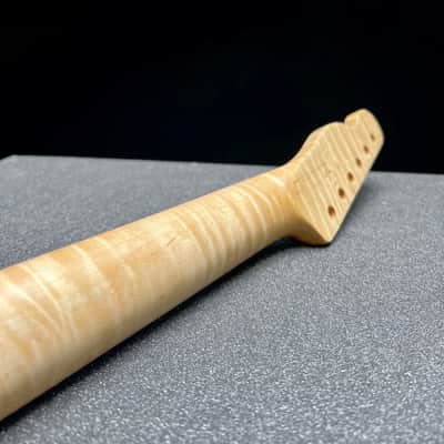 Flamed Maple Tele Style Neck C Shape Satin 9.5 Radius #9 image 3