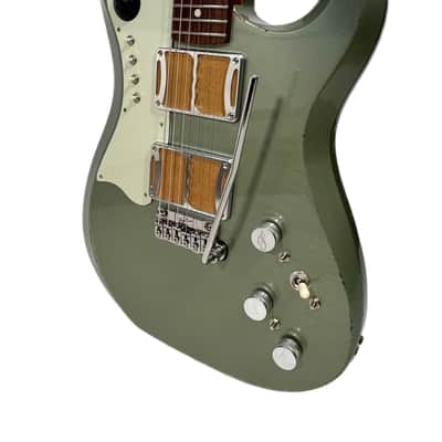 Fiam Mirari 2022 Aged Pinecrest Green over Gold ‘by past Ronin luthier Izzy Lugo’ OG Redwood body NEW (Authorized Dealer) image 4
