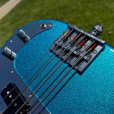 2014 Fender Steve Harris Blue Sparkle P Bass - MIJ Japan -Iron Maiden image 7