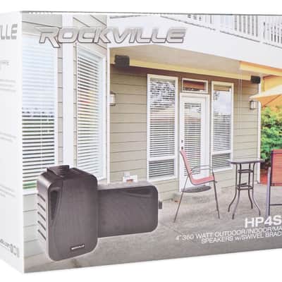 (2) Rockville HP4S-8 BK Black 4" Outdoor/Indoor 8-Ohm Wall Mount Home Speakers image 6