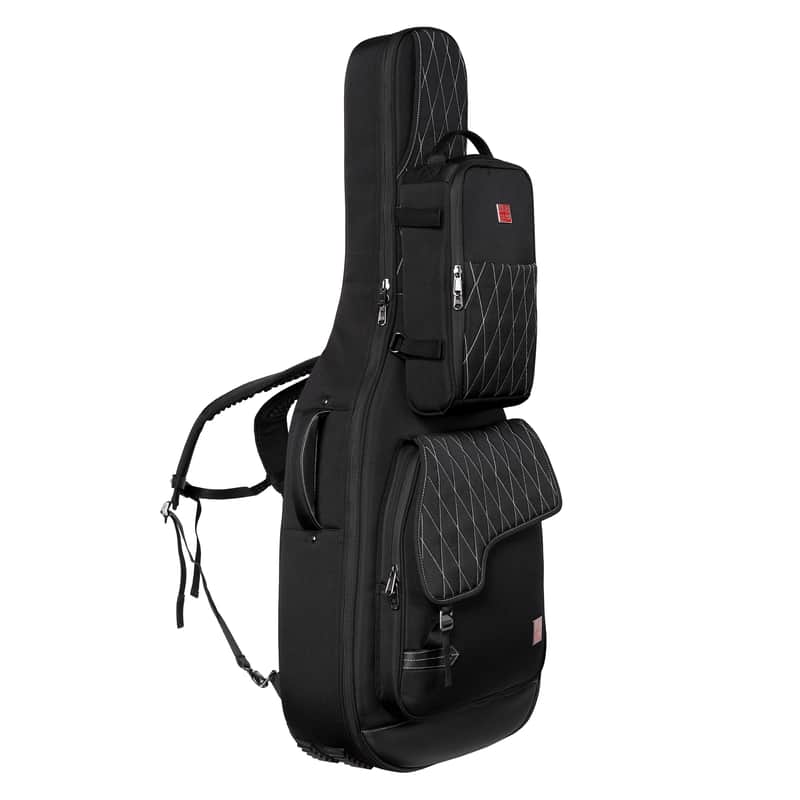 Music Area RB30 30mm Padded Weather-Proof Acoustic Guitar Gig Bag w/ Detachable Isothermic Bag - RB30DABLK image 1