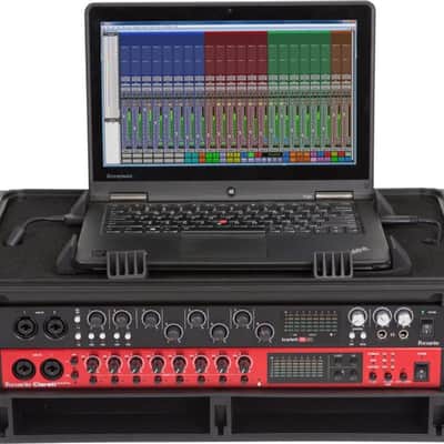 SKB 1SKB-ISF2U iSeries 2U 12.25" Deep Studio Flyer TSA Molded Rolling Audio Rack Case image 1