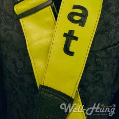 Well-Hung Hootenanny Hero 3" wide padded guitar strap "brat" edition image 6