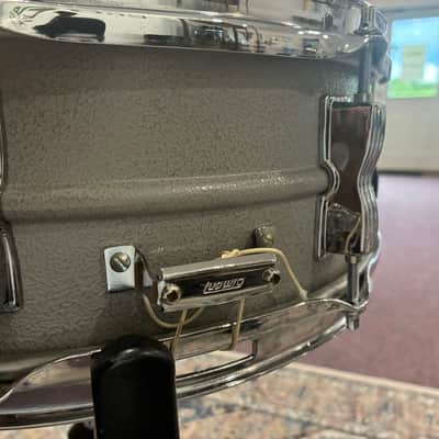 Ludwig 404 Orange Peel Acrolite Snare Drum 6x14 - Aluminum image 6
